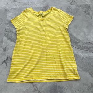 Gap‎ Favorite Yellow Stripe Tee Shirt size Large